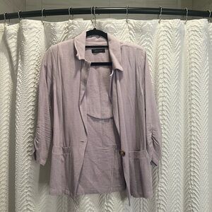 Anne line Lilac Linen Blazer